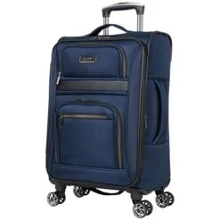 Kenneth Cole Reaction Rugged Roamer Luggage Collection Lightweight Softside Expandable 8-Wheel Spinner Travel Suitcase Bag, Navy, 20-inch Carry-On 20 Kenneth Cole Reaction Rugged Roamer Luggage Collection Lightweight Softside Expandable 8-Wheel Spinner Travel Suitcase Bag, Navy, 20-inch Carry-On -Luggage Factory Store 41ImL0ddQWL