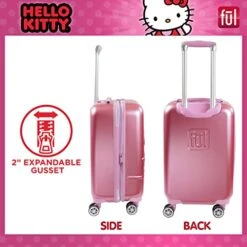 Ful Hello Kitty 21 Inch Rolling Luggage, Hardshell Carry On Suitcase With Wheels, Pink (HKFL0002AZ-650) -Luggage Factory Store 41IrJ PLsnL