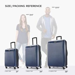 American Tourister Moonlight Hardside Expandable Luggage With Spinner Wheels, Navy, 3-Piece Set (21/24/28) 17 American Tourister Moonlight Hardside Expandable Luggage With Spinner Wheels, Navy, 3-Piece Set (21/24/28) -Luggage Factory Store 41IvFANuSmL