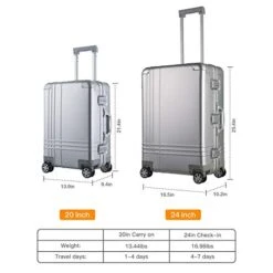Bamboo Wolf 20-inch Aluminum-Magnesium Alloy Carry-on Hardside Suitcase Hard Shell Luggage, Built-In TSA Lock, Zipperless Fashion With Spinner Wheels For Travel / Business, Silver -Luggage Factory Store 41JiIF0iLvL be8b0ef1 eea4 4bdc 8bb0 13ebc8416d8a