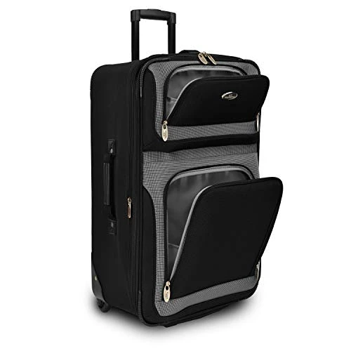 U.S. Traveler New Yorker Lightweight Softside Expandable Travel Rolling Luggage Set, Black/Grey, 4-Piece (15/21/25/29) 10 U.S. Traveler New Yorker Lightweight Softside Expandable Travel Rolling Luggage Set, Black/Grey, 4-Piece (15/21/25/29) - Image 8