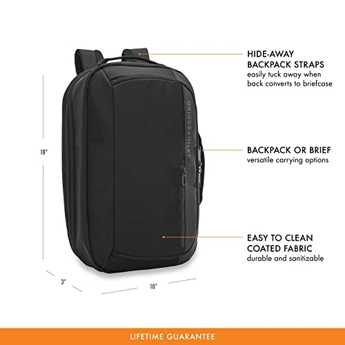 Briggs & Riley ZDX Convertible Backpack Duffel Carry-on, Black, Medium 21 Briggs & Riley ZDX Convertible Backpack Duffel Carry-on, Black, Medium - Image 19