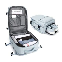 Large Travel Backpack Women, Carry On Backpack,Hiking Backpack Waterproof Outdoor Sports Rucksack Casual Daypack School Bag Fit 14 Inch Laptop With USB Charging Port Shoes Compartment -Luggage Factory Store 41MO4Y7vnCL