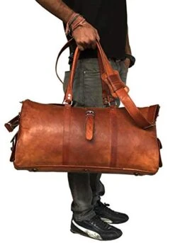 Leather Travel Duffle Bag Gym Overnight Weekend Luggage Carry On Airplane Underseat Bag -Luggage Factory Store 41N1vdAvXuL