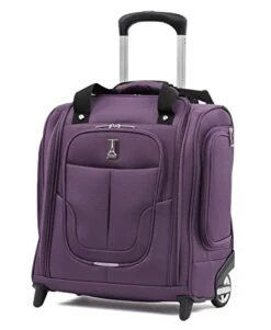 Travelpro Skypro Lightweight Airline Size Carry On Luggage Trolley Suitcase (Orchid Purple, 2-Wheel Underseat Bag)