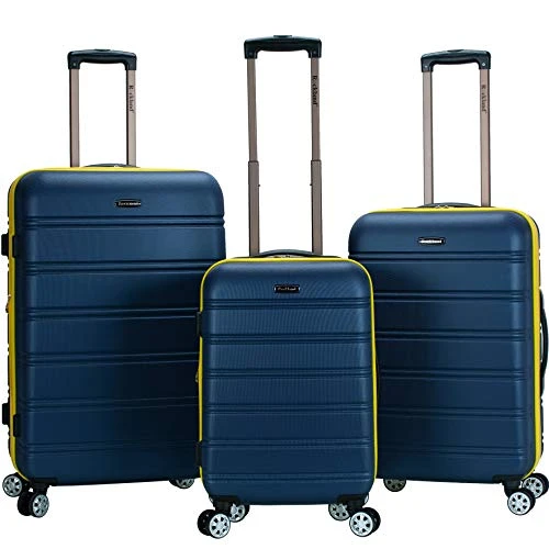 Rockland Melbourne Hardside Expandable Spinner Wheel Luggage, Navy, 3-Piece Set (20/24/28) 3 Rockland Melbourne Hardside Expandable Spinner Wheel Luggage, Navy, 3-Piece Set (20/24/28)