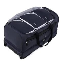 Travelpro Roadtrip 30" Drop-Bottom Wheels Rolling Duffel Bag Luggage 3 Large Packing Cubes Included Men, Women, Navy, Inch -Luggage Factory Store 41QUjqM46sL