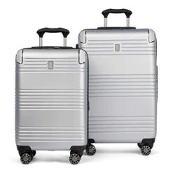 Travelpro Roundtrip Hardside Expandable Spinner Luggage, Silver, 2-Piece Set (21/25)