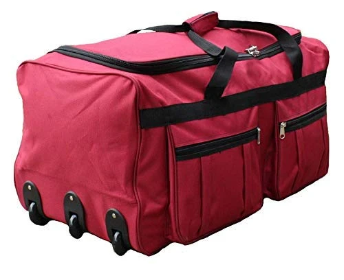 Gothamite 36-inch Rolling Duffle Bag With Wheels | Luggage Bag | Hockey Bag | XL Duffle Bag With Rollers | Heavy Duty 1200D Polyester (Fuchsia) 4 Gothamite 36-inch Rolling Duffle Bag With Wheels | Luggage Bag | Hockey Bag | XL Duffle Bag With Rollers | Heavy Duty 1200D Polyester (Fuchsia) - Image 2