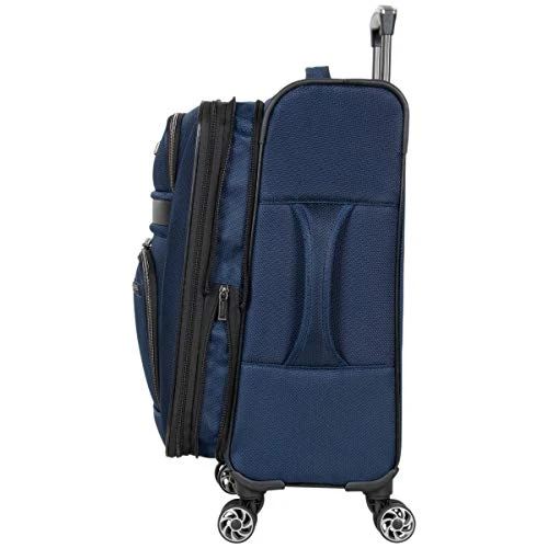 Kenneth Cole Reaction Rugged Roamer Luggage Collection Lightweight Softside Expandable 8-Wheel Spinner Travel Suitcase Bag, Navy, 20-inch Carry-On 10 Kenneth Cole Reaction Rugged Roamer Luggage Collection Lightweight Softside Expandable 8-Wheel Spinner Travel Suitcase Bag, Navy, 20-inch Carry-On - Image 8