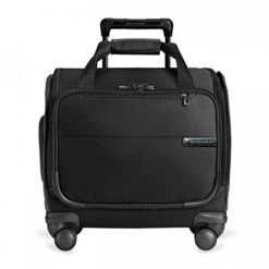 Briggs & Riley Baseline-Softside Cabin Spinner Bag, Black, Underseater 16-Inch