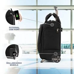 Travelpro Crew Versapack Rolling Underseat Carry-on, Jet Black -Luggage Factory Store 41XCw7FZTJL