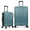 U.S. Traveler Boren Polycarbonate Hardside Rugged Travel Suitcase Luggage With 8 Spinner Wheels, Aluminum Handle, Teal, 2-Piece Set -Luggage Factory Store 41XlvxgIRvS