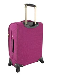 Steve Madden Designer Luggage Collection - Lightweight Softside Expandable Suitcase For Men & Women - Durable 20 Inch Carry On Bag With 4-Rolling Spinner Wheels (Peek-A-Boo Purple) -Luggage Factory Store 41Z0yuYZ6DL