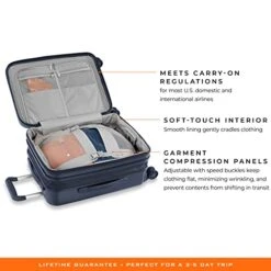 Briggs & Riley Sympatico Hardside International Spinner Luggage, Matte Navy, 21-Inch Carry-On -Luggage Factory Store 41 l3B1BkWL