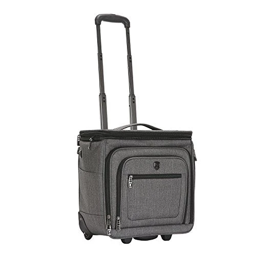 Travelers Club Luggage 16" Top Expandable Rolling Underseater W/USB Port, Dark Gray Suitcase, 6 Travelers Club Luggage 16" Top Expandable Rolling Underseater W/USB Port, Dark Gray Suitcase, - Image 4