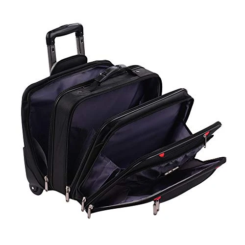 AirTraveler Rolling Briefcase Rolling Laptop Bag Computer Case With Wheels Spinner Mobile Office Carry On Luggage For 14.1in 15.6in Business Notebook For Women Men 8 AirTraveler Rolling Briefcase Rolling Laptop Bag Computer Case With Wheels Spinner Mobile Office Carry On Luggage For 14.1in 15.6in Business Notebook For Women Men - Image 6