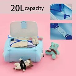 ANIMOR Kids Travel Partner Ride-On Suitcase And Carry-On Luggage, Classic Rolling Luggage (Penguin Blue) -Luggage Factory Store 41biS0WRKDL