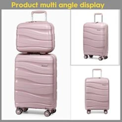 Melalenia Luggage Carry On Suitcase, PP Material Suitcase With Spinner Wheels,TSA Luggage Locks 22x14x9 Airline Approved (Nude Pink) 10 Melalenia Luggage Carry On Suitcase, PP Material Suitcase With Spinner Wheels,TSA Luggage Locks 22x14x9 Airline Approved (Nude Pink) -Luggage Factory Store 41cmEbIA84L