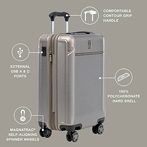 Travelpro Platinum Elite Hardside Expandable Spinner Luggage, Metallic Sand, 2-Piece Set (21/25) 8 Travelpro Platinum Elite Hardside Expandable Spinner Luggage, Metallic Sand, 2-Piece Set (21/25) - Image 6