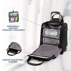 Travelpro Crew Versapack Rolling Underseat Carry-on, Jet Black -Luggage Factory Store 41eNvGh5kjL