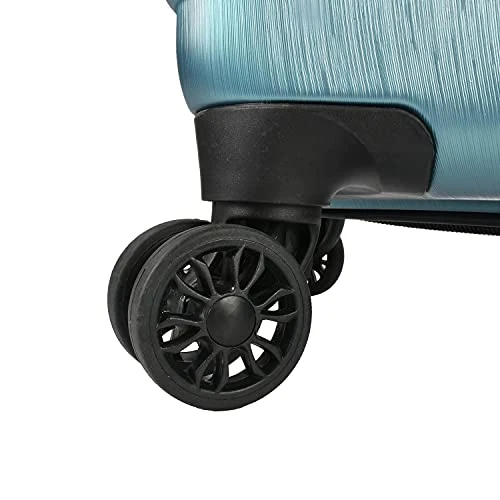 U.S. Traveler Boren Polycarbonate Hardside Rugged Travel Suitcase Luggage With 8 Spinner Wheels, Aluminum Handle, Teal, 2-Piece Set 5 U.S. Traveler Boren Polycarbonate Hardside Rugged Travel Suitcase Luggage With 8 Spinner Wheels, Aluminum Handle, Teal, 2-Piece Set - Image 3