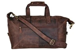 Leather Travel Duffel Bag Overnight Weekend Luggage Carry On Airplane Underseat -Luggage Factory Store 41i8xk93s9L
