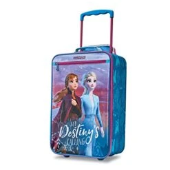 American Tourister Kids' Disney Softside Upright Luggage, Frozen Destiny, Carry-On 18-Inch