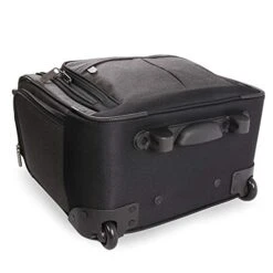 ORIGINAL PENGUIN Men's Ethan Wheeled Under The Seat Carry On Bag, Black Crosshatch -Luggage Factory Store 41jKp04253L