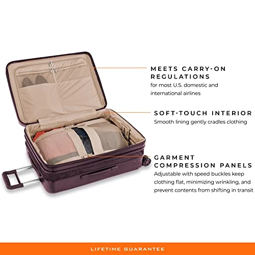 Briggs & Riley Sympatico Hardside Medium Spinner Luggage, Plum, 27-Inch Checked 18 Briggs & Riley Sympatico Hardside Medium Spinner Luggage, Plum, 27-Inch Checked - Image 16