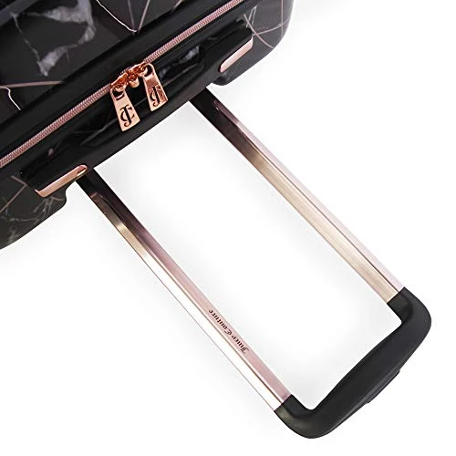 Juicy Couture Women's Vivian 3 Piece Hardside Spinner Luggage Set, Black Marble Web, One Size 5 Juicy Couture Women's Vivian 3 Piece Hardside Spinner Luggage Set, Black Marble Web, One Size - Image 3