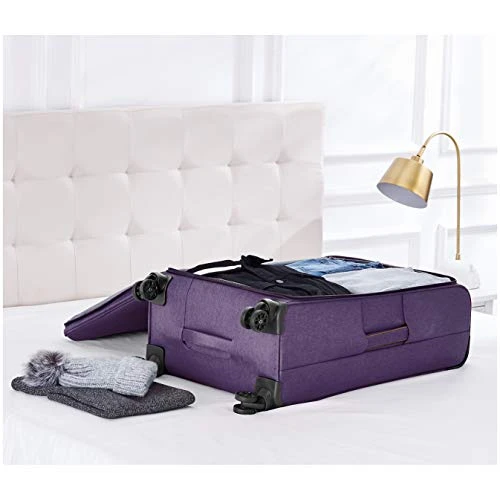 AmazonBasics Belltown Softside Rolling Spinner Suitcase Luggage - 29 Inch, Heather Purple 5 AmazonBasics Belltown Softside Rolling Spinner Suitcase Luggage - 29 Inch, Heather Purple - Image 3