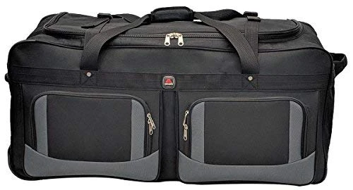 Amaro 36in Rolling Duffel Bag With Wheels | Travel Duffle Luggage Bag | Lightweight Rolling Bag L | Retractable Pull Handle (Black) 6 Amaro 36in Rolling Duffel Bag With Wheels | Travel Duffle Luggage Bag | Lightweight Rolling Bag L | Retractable Pull Handle (Black) - Image 4