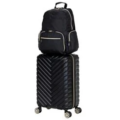 Kenneth Cole Reaction Women's Sophie Backpack Silky Nylon 15" Laptop & Tablet RFID Bookbag For School, Work, & Travel, Black With 20" Carry-On, One Size 33 Kenneth Cole Reaction Women's Sophie Backpack Silky Nylon 15" Laptop & Tablet RFID Bookbag For School, Work, & Travel, Black With 20" Carry-On, One Size -Luggage Factory Store 41mvhVaCGDL