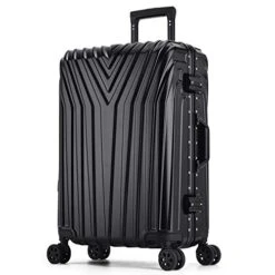 New Aluminum Frame Rolling Luggage Women Travel Bag Trolley Suitcase Carry On Luggage,Green,26 -Luggage Factory Store 41nFOj 2BhA0L