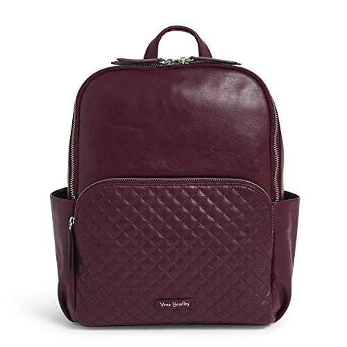 Vera Bradley Leather Carryall Backpack, Mulled Wine 3 Vera Bradley Leather Carryall Backpack, Mulled Wine