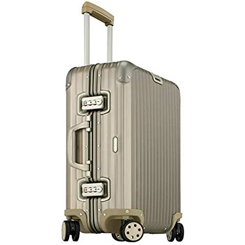 Rimowa Topas Titanium Carry On Luggage IATA 21" Inch Multiwheel 32L Suitcase - Champagne 3 Rimowa Topas Titanium Carry On Luggage IATA 21" Inch Multiwheel 32L Suitcase - Champagne