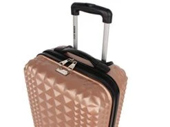 Steve Madden Luggage Set 3 Piece - Lightweight Hardside Suitcase Set - Includes 20 Inch Carry On, 24In/28In Checked Bag With 8-Wheel Rolling Spinner (Rose Gold, One Size) -Luggage Factory Store 41orqpQ71CL