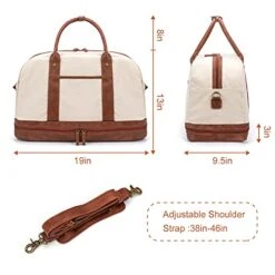 Weekender Bag For Women Canvas Overnight Bag Large Travel Bags For Women Carry On Shoulder Duffle Bag With Shoe Compartment,Perfect For Travel/Daily Use/Birthday Gift (Beige) 12 Weekender Bag For Women Canvas Overnight Bag Large Travel Bags For Women Carry On Shoulder Duffle Bag With Shoe Compartment,Perfect For Travel/Daily Use/Birthday Gift (Beige) -Luggage Factory Store 41pnkgr3I0L