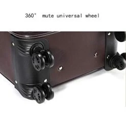 Retro Travel Suitcase Rolling Spinner Luggage Women Trolley Case 24inch Wheels Man 20inch Box PVC Vintage Cabin Travel Bag Trunk (Color : 24inch) -Luggage Factory Store 41qHJ1EjJ9L