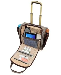 London Fog Brentwood II 4 Piece Set (with Under The Seat Bag), Cappuccino -Luggage Factory Store 41qaARt fWL