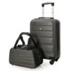 Aerolite 22x14x9” Hard Shell Suitcase Spinner Carry On + Under Seat Holdall -Luggage Factory Store 41t7DH5X5eL