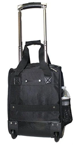 BoardingBlue Rolling Personal Item Under Seat For American, Spirit Frontier Airlines Black W Navy -Luggage Factory Store 41uCXFQw2nL