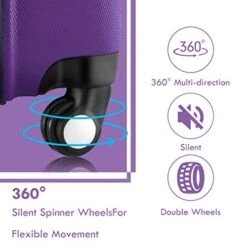 Goplus 20" ABS Carry On Luggage Expandable Hardside Travel Bag Trolley Rolling Suitcase GLOBALWAY (Purple) 18 Goplus 20" ABS Carry On Luggage Expandable Hardside Travel Bag Trolley Rolling Suitcase GLOBALWAY (Purple) -Luggage Factory Store 41vJBS St5L