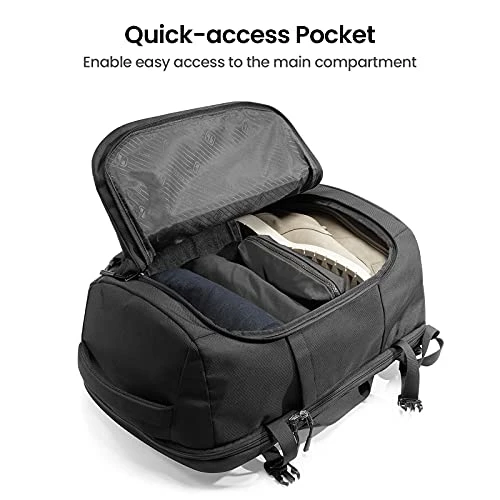 Tomtoc Travel Backpack 40L, TSA Friendly Flight Approved Carry-on Luggage Hand Backpack, Water-resistant Lightweight Business Rucksack, Durable Large Weekender Bag Daypack Fits 17.3 Inch Laptop 7 Tomtoc Travel Backpack 40L, TSA Friendly Flight Approved Carry-on Luggage Hand Backpack, Water-resistant Lightweight Business Rucksack, Durable Large Weekender Bag Daypack Fits 17.3 Inch Laptop - Image 5