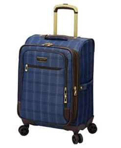 London Fog Brentwood II 4 Piece Set (with Under The Seat Bag), Blue Window Pane -Luggage Factory Store 41wQCD 7OaL