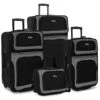 U.S. Traveler New Yorker Lightweight Softside Expandable Travel Rolling Luggage Set, Black/Grey, 4-Piece (15/21/25/29) -Luggage Factory Store 41w qUhiGTL