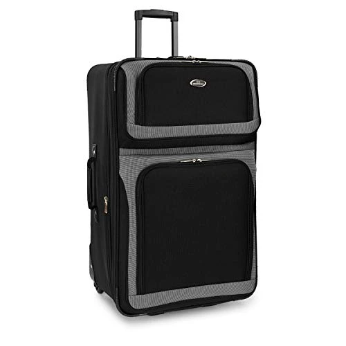 U.S. Traveler New Yorker Lightweight Softside Expandable Travel Rolling Luggage Set, Black/Grey, 4-Piece (15/21/25/29) 12 U.S. Traveler New Yorker Lightweight Softside Expandable Travel Rolling Luggage Set, Black/Grey, 4-Piece (15/21/25/29) - Image 10