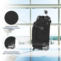 Travelpro Maxlite 5-Rolling Underseat Compact Carry-On Bag, Black, 15-Inch 12 Travelpro Maxlite 5-Rolling Underseat Compact Carry-On Bag, Black, 15-Inch -Luggage Factory Store 41xvC7eL31L