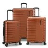 Traveler's Choice Archer Polycarbonate Hardside Spinner Luggage, Orange, 3-Piece Set